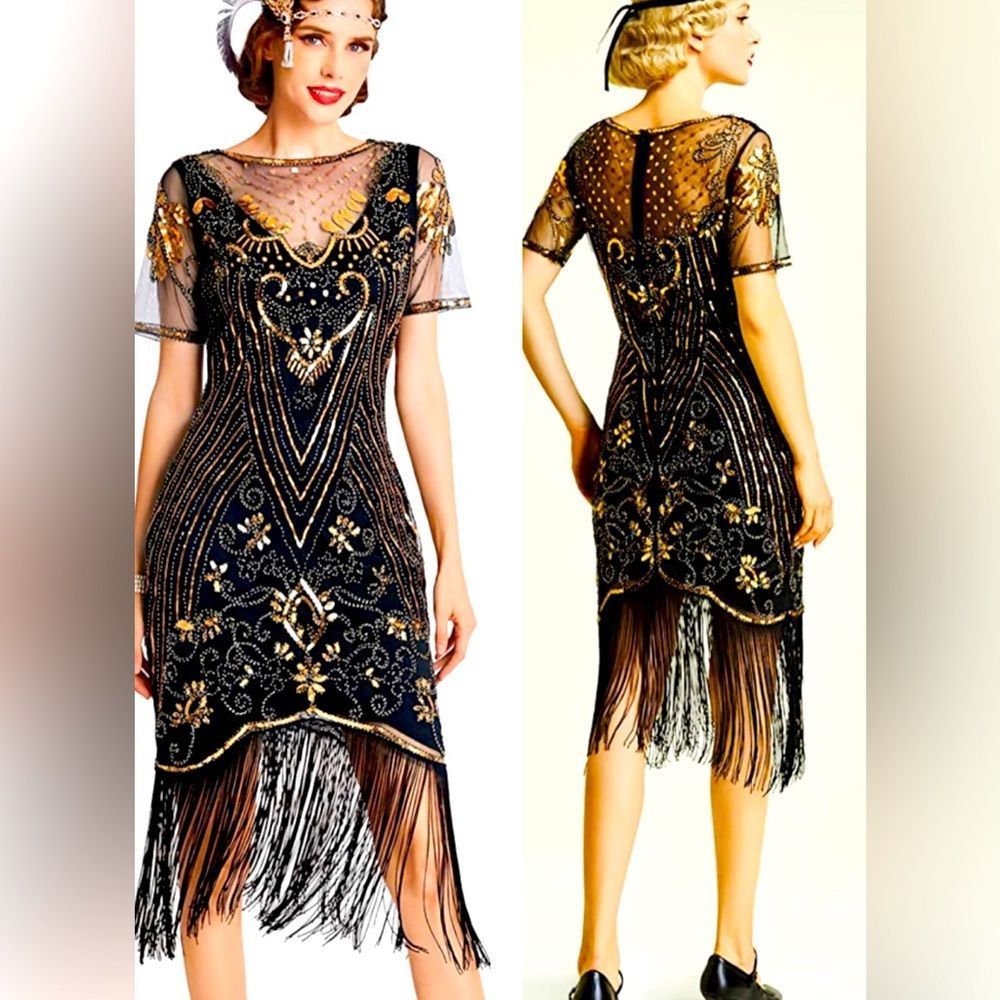 1920s Gatsby Cocktail Flapper Mardi-Gras Size 4X